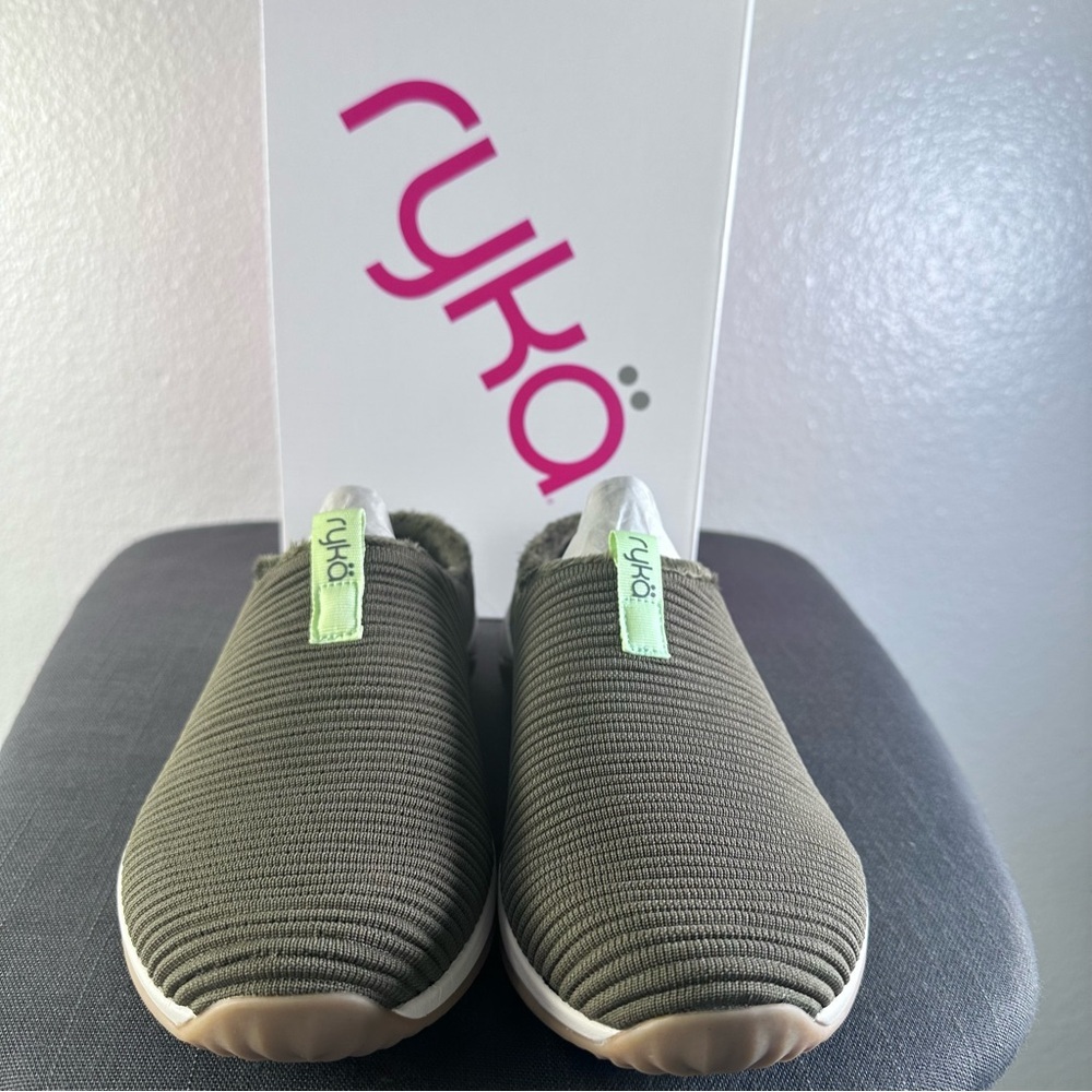 Ryka Kids Slip-On Shoes - Olive Green